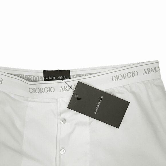NEW Giorgio Armani Boxer Briefs Underwear! e 52 M  Off White  100% Cotton  Italy - Picture 2 of 2